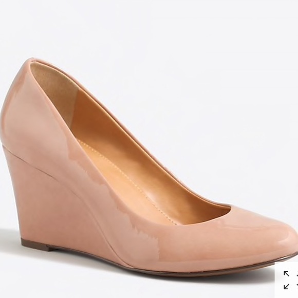 J. Crew Shoes - NEW JCrew Patent Wedges in Nude